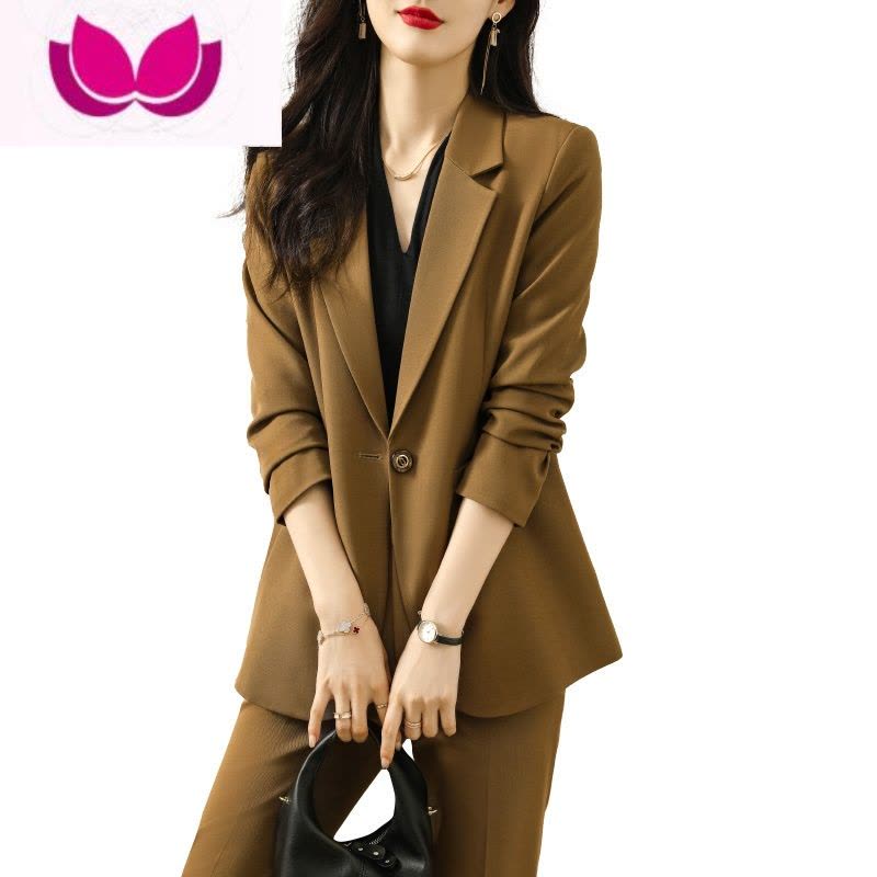 七斓黑色小西装外套女2023新款小个子高级感气质正装西服职业套装图片