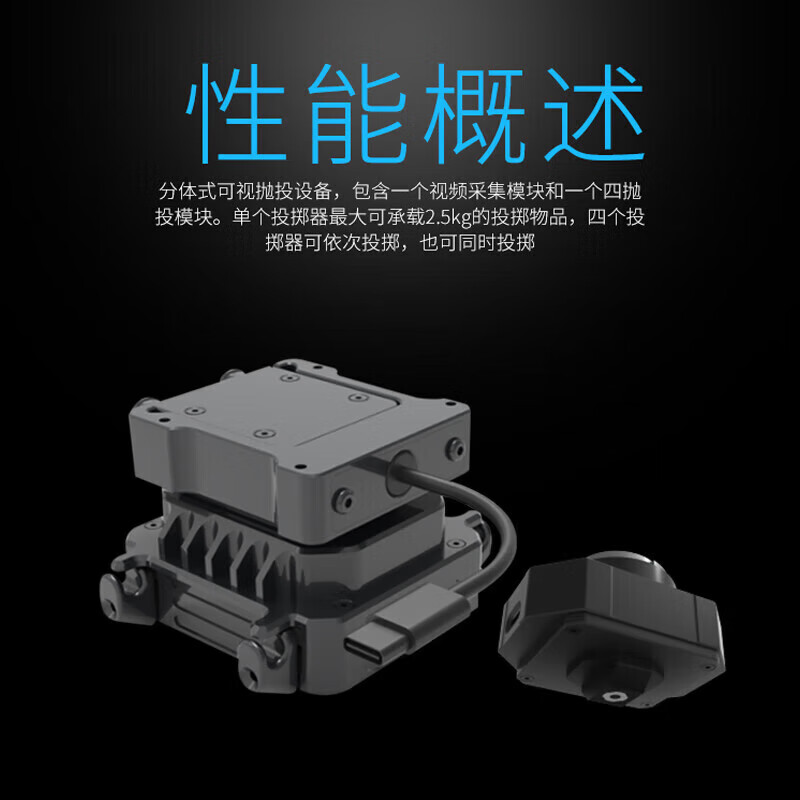 SOZYIN 数智元 FT100P-A可视机载四诵道抛投器 适配大疆经纬M350RTK无人机 突发应急救援应急物资投掷高清大图