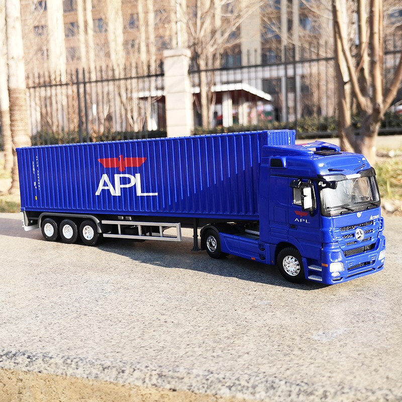 tololo车模玩具 1:50 奔驰拖头4*2 卡车actros 重型牵引车 one 奔驰