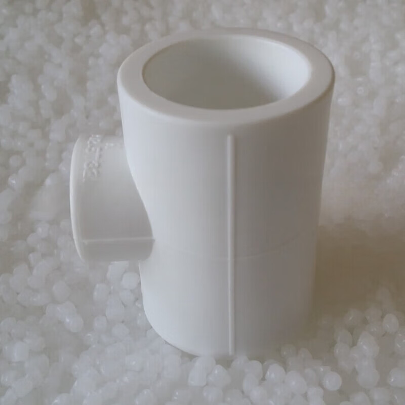 鸣固 PPR水管接头管件配件规格齐全异径三通白色T75x50mm高清大图