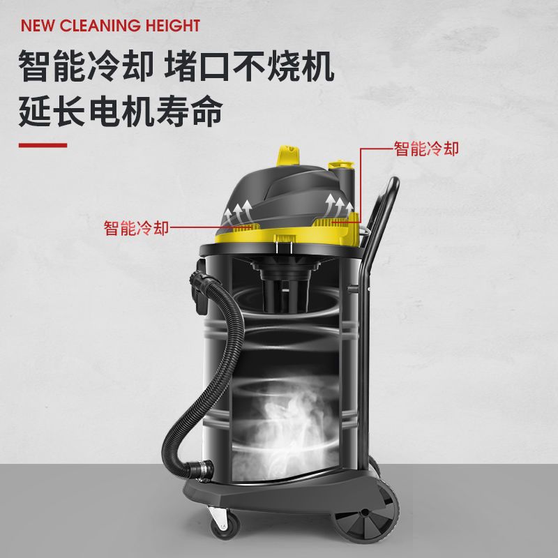 吸尘器家用强力大功率吸力手持式小型干湿吹超静音桶式吸尘器|60L【1800W】商用+大地刷