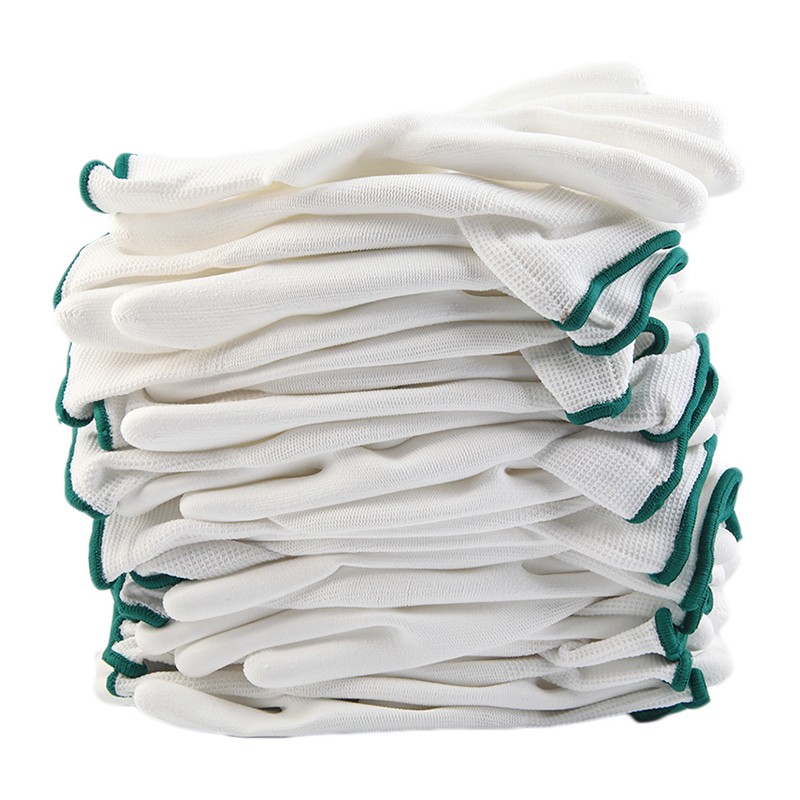 星宇(XINGYU)PU508劳保手套涂层防滑白针织尼龙PU涂掌手套透气手套 12副 S码高清大图