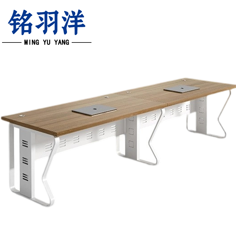 铭羽洋职员桌2.4m张高清大图