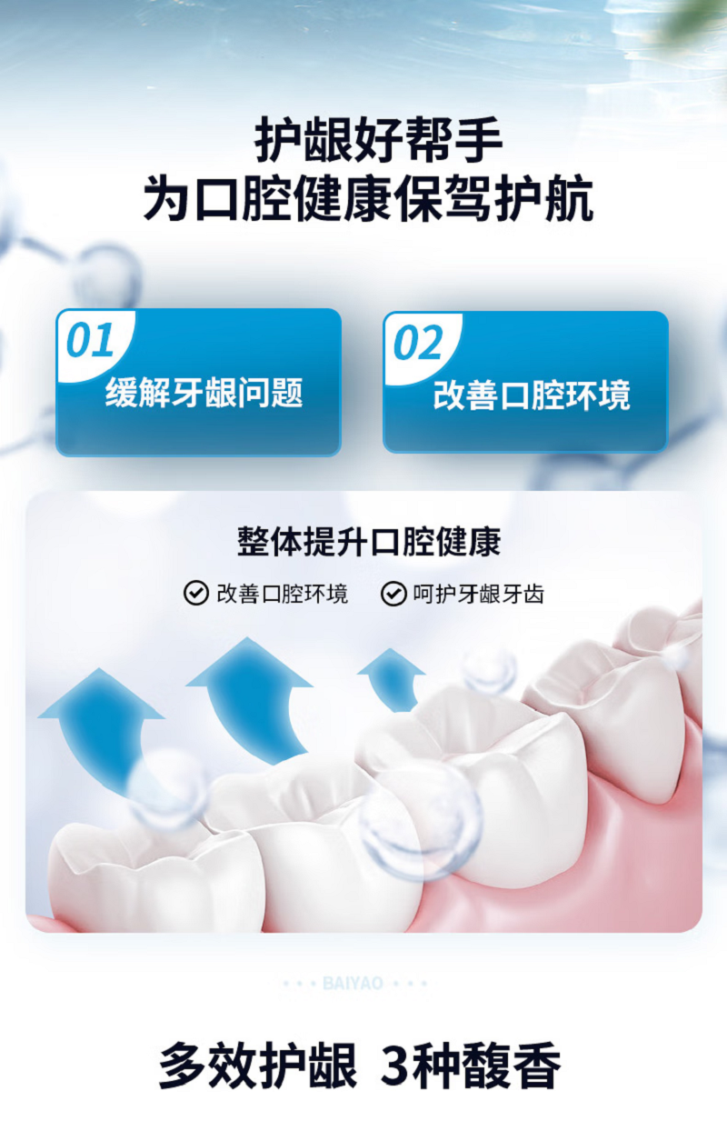 云南白药牙膏口腔护理经典套装 护龈亮白祛渍 清新口气3支装535g+牙刷2支高清大图