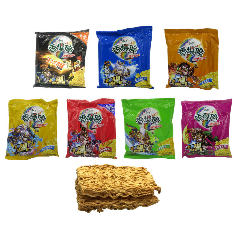 爆脆干脆面整箱45g30袋干吃面点心面速食小零食方便面香烤鱿鱼味30袋