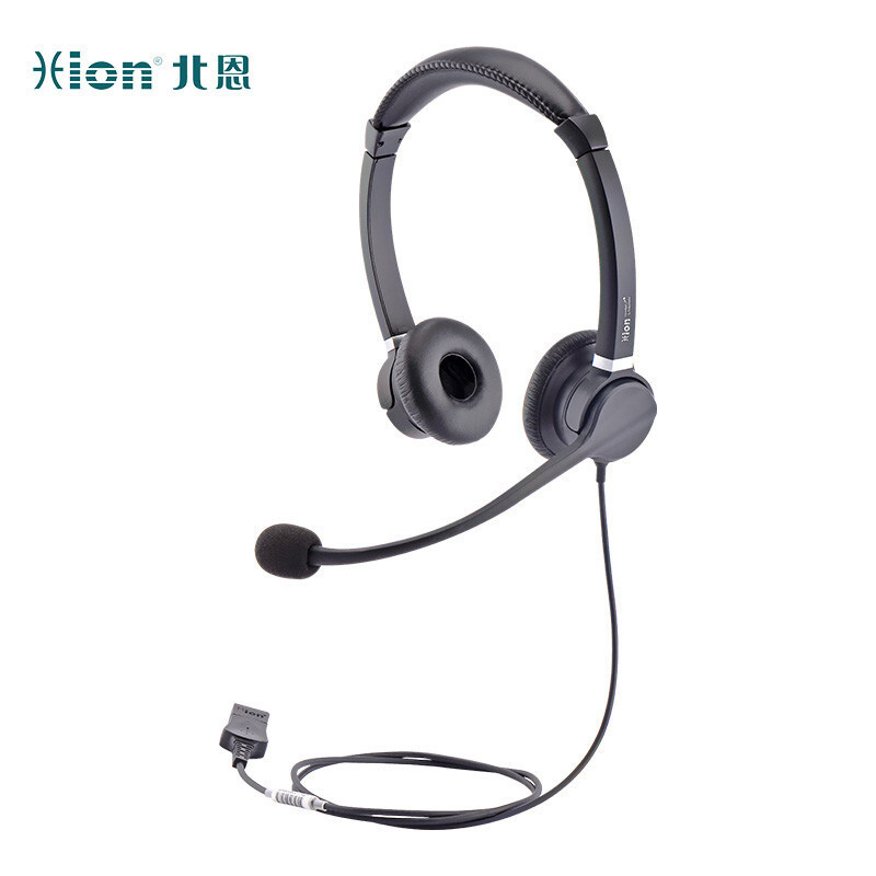 北恩(HION) FOR900D+B6.1头戴式双耳话务耳机/降噪坐席双耳耳麦 单插头+调音量+闭音 (B6.1)高清大图