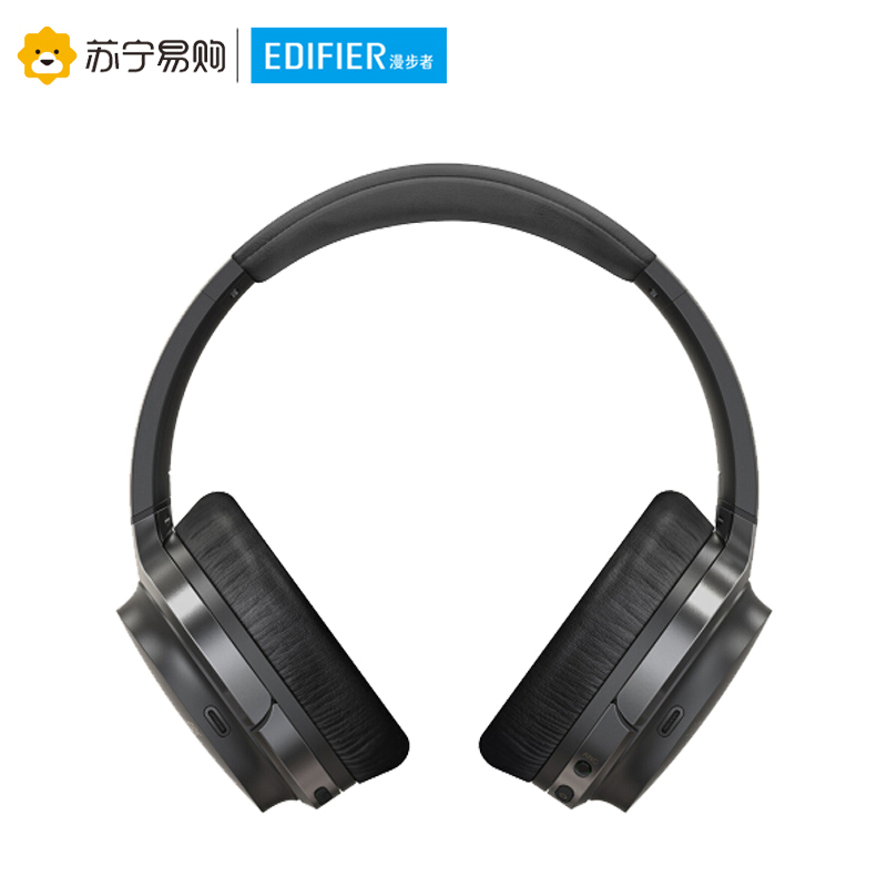 Edifier/漫步者 W860NB蓝牙无线耳机头戴式3.5mm插孔主动降噪耳机睡眠飞机 黑色