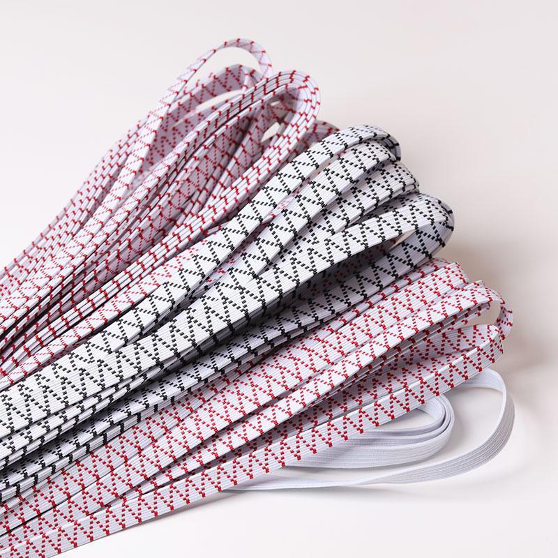 双层加厚彩色宽裤腰松紧带黑白橡皮筋带居家diy装饰绑带辅料扁软6mm