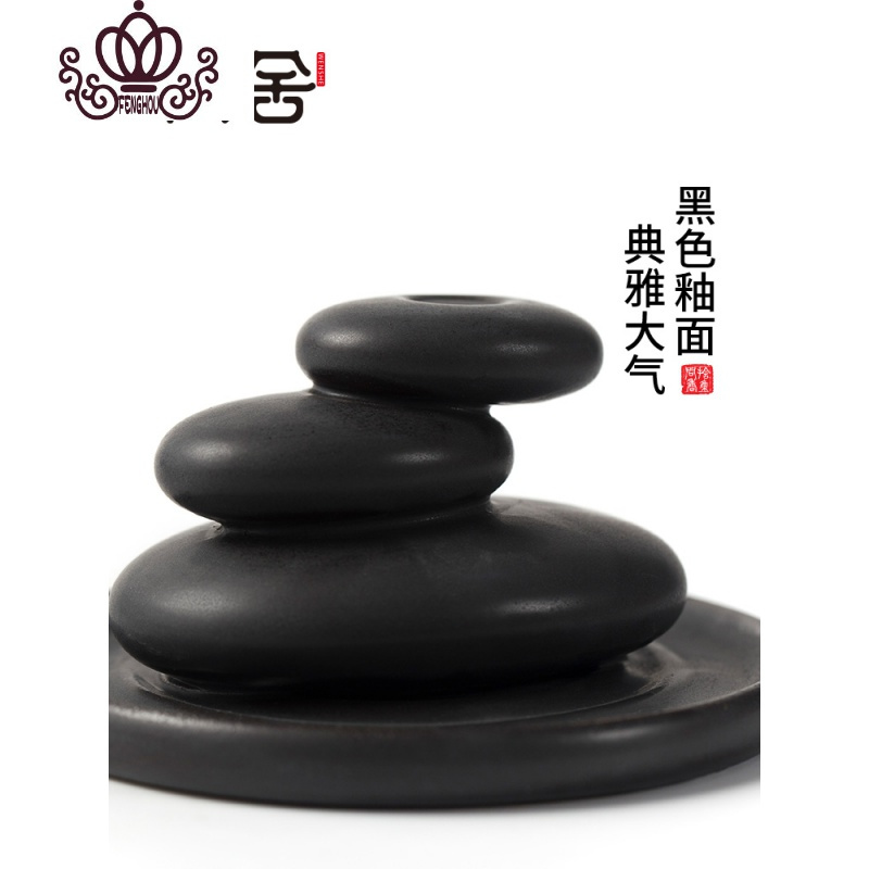 封后倒流香炉创意摆件家用禅意个性下沉香香台高山流水石头观赏香炉 瓶装倒流香:沉香(清新高雅)+香炉