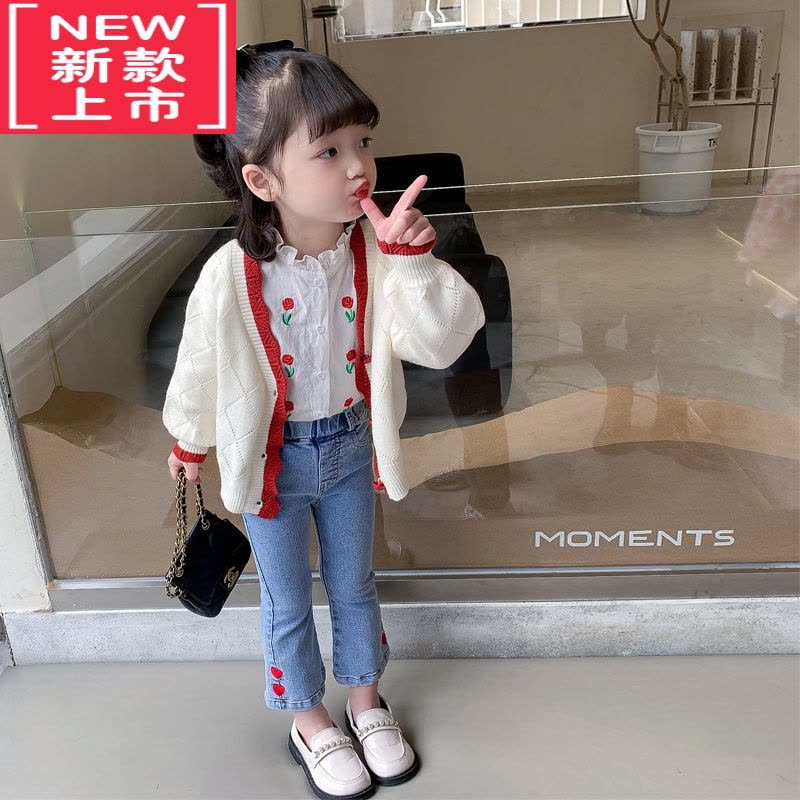 可莉允女童毛衣开衫秋季3岁小儿童春装上衣新款洋气春6宝宝针织外套春秋图片