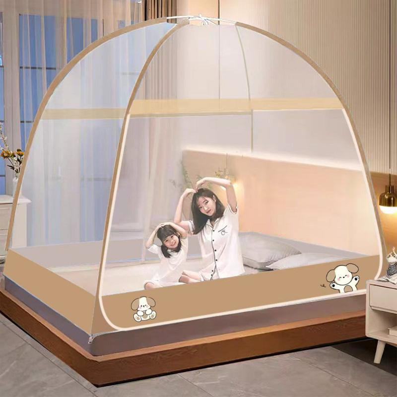 免安装蒙古包蚊帐家用新款卧室防摔支架单人学生宿舍全封闭高清大图