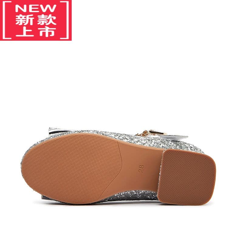 可莉允儿童高跟鞋女童公主鞋皮鞋礼服鞋演出鞋小孩水晶鞋小女孩2022新款运动休闲鞋图片