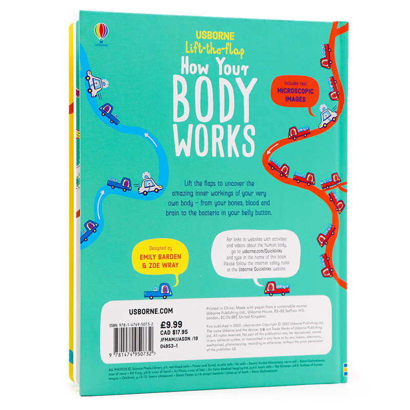 [正版]Usborne出品 人体器官运作原理Lift-the-Flap How Your Body Works 英文原高清大图