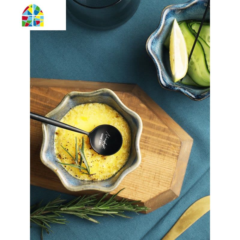 花边陶瓷小碗双皮奶甜品布丁盅宝宝蒸蛋碗烘焙舒芙蕾烤碗组合 FENGHOU 布丁碗-浅蓝3只装图片