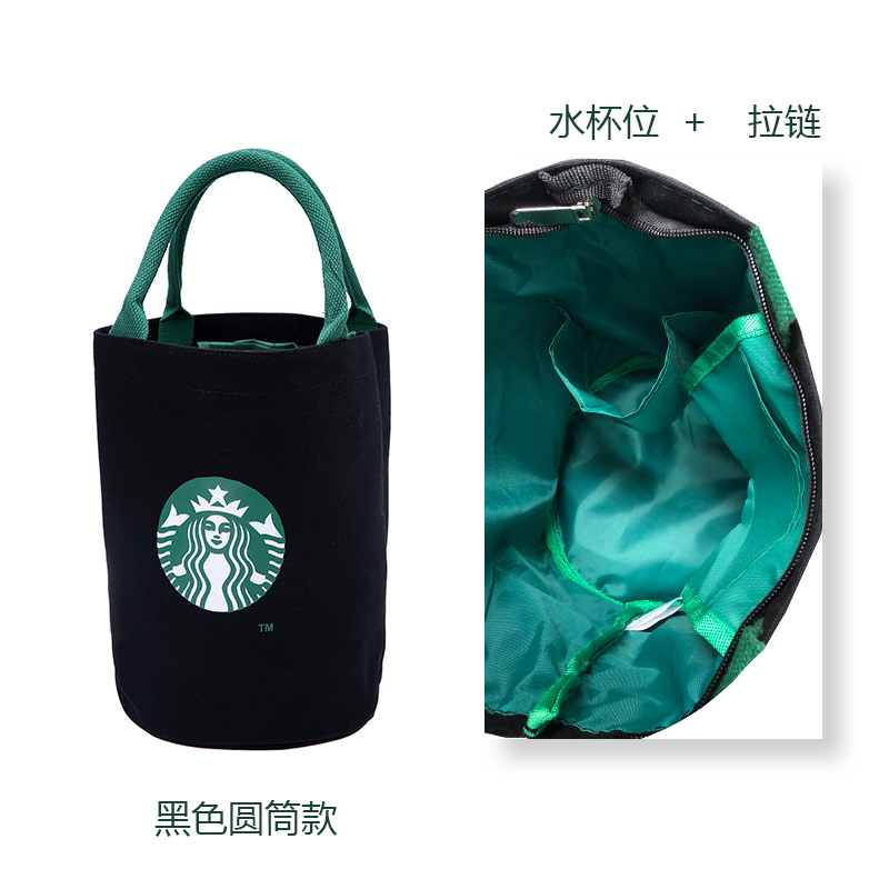 饭盒袋创意保温保温袋装书圆形手拎布包女帆布袋清新帆布简约手提