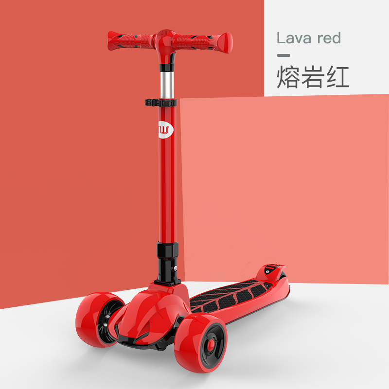 斯威滑板车儿童小孩1368岁以上单脚宽轮踏板滑滑宝宝溜溜车视频