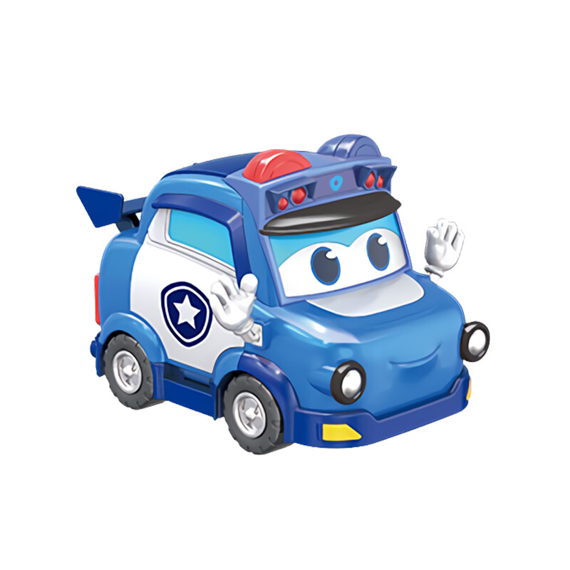 校巴变形场景儿童玩具六合体场景套装消防车歌德 变形场景系列[警长