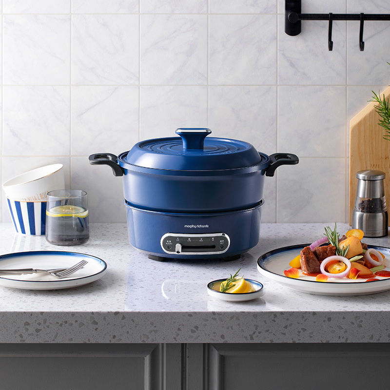 摩飞电器(Morphyrichards)MR9087多功能锅电火锅 3L (单位:台)地中海蓝高清大图