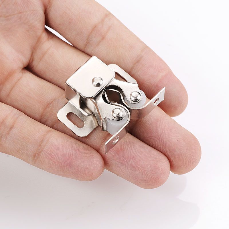 家具柜门门碰五金件配件卡扣老式门夹扣锁扣强力小磁吸碰扣碰珠亮银色