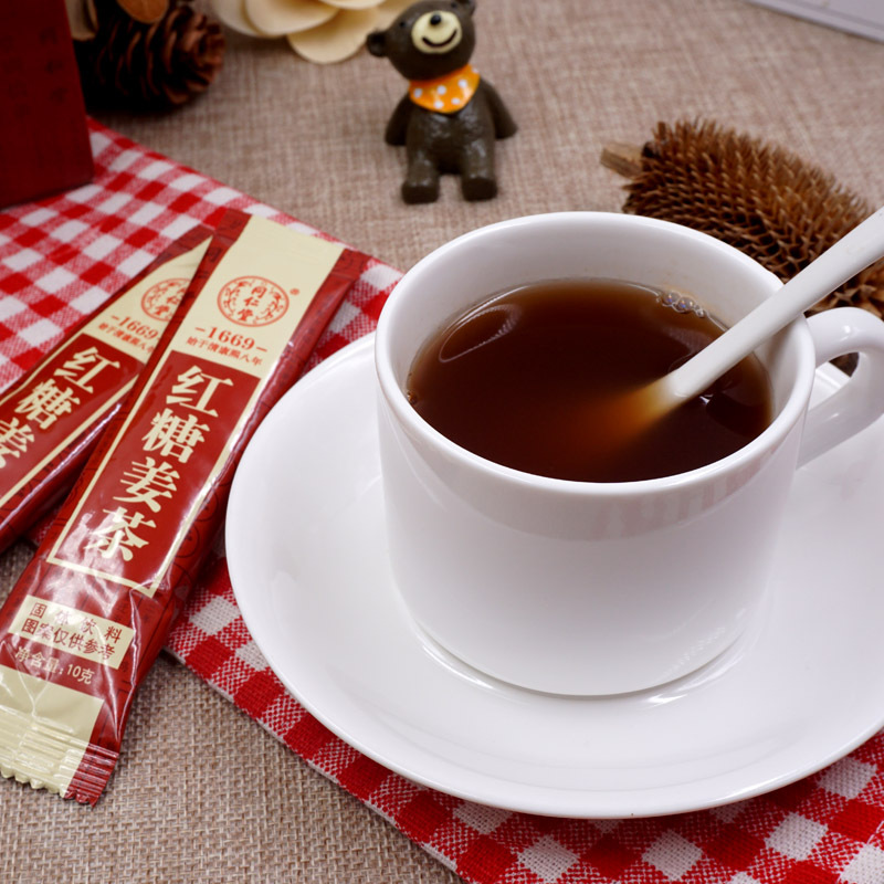北京同仁堂老姜汤 速溶姜汤 红糖姜茶120g(10g*12袋)