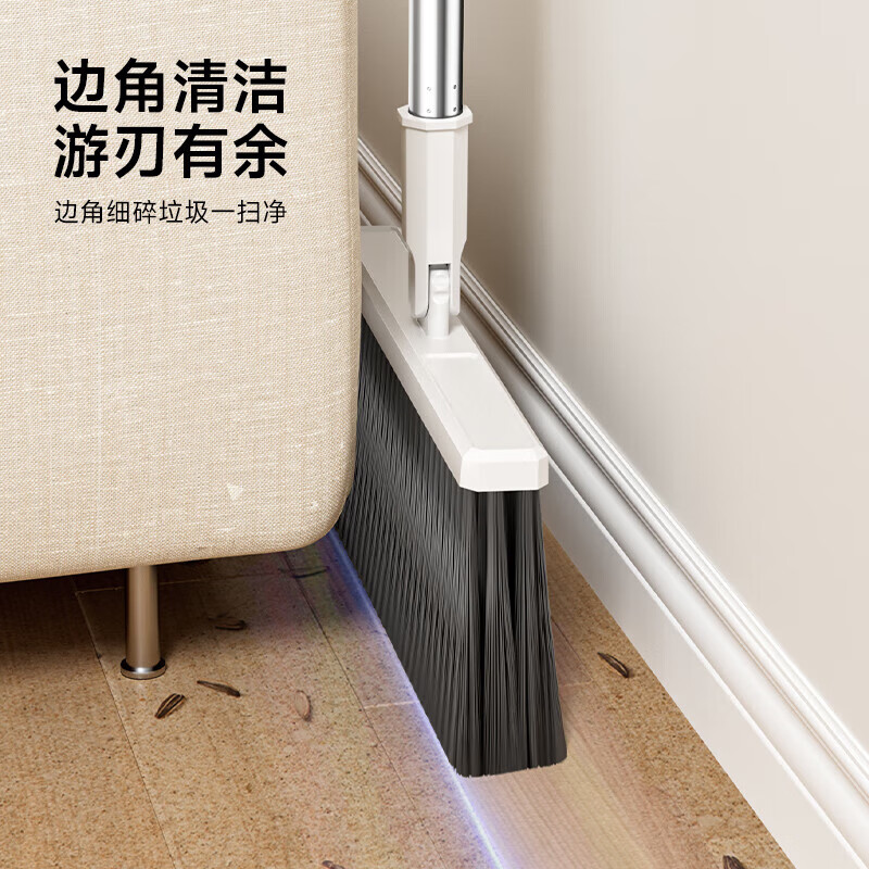 五月花扫把簸箕套装可折叠直立收纳 软毛扫帚家用扫地笤帚梳齿型大尺寸高清大图