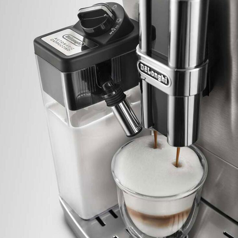 德龙(Delonghi) ECAM28.465.M 双锅炉全自动咖啡机 自动奶泡 卡布基诺 红点大奖 气质银