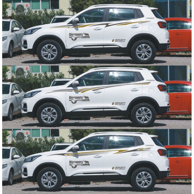 适用适用于瑞虎5x专用车贴腰线拉花个性改装贴纸5x车身彩条装饰贴画