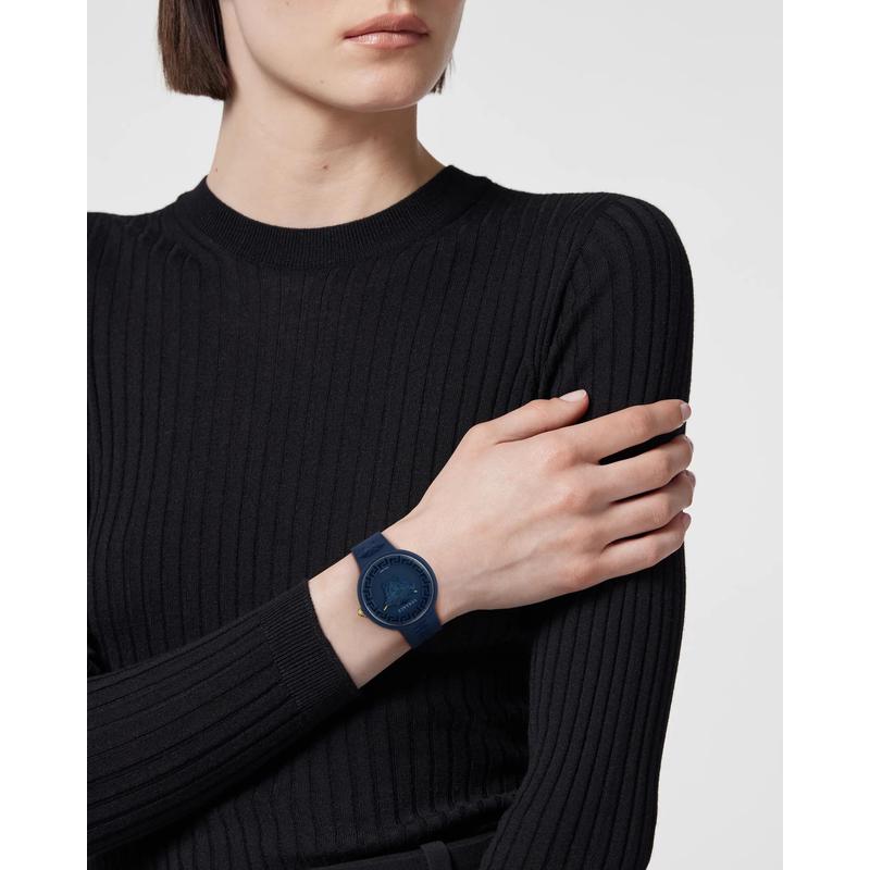 女士石英手表蓝盘流行时尚欧美设计腕表 送女友高清大图