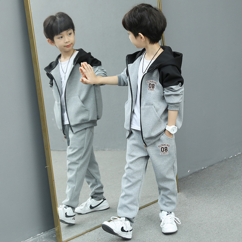 童装男童套装2022新款韩版男孩春秋装运动中大童儿童洋气潮童装莎丞