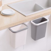 创意清洁工具厨房悬挂式垃圾桶家用无盖橱柜杂物壁挂篮可挂式收纳桶塑料简约生活日用清洁用品