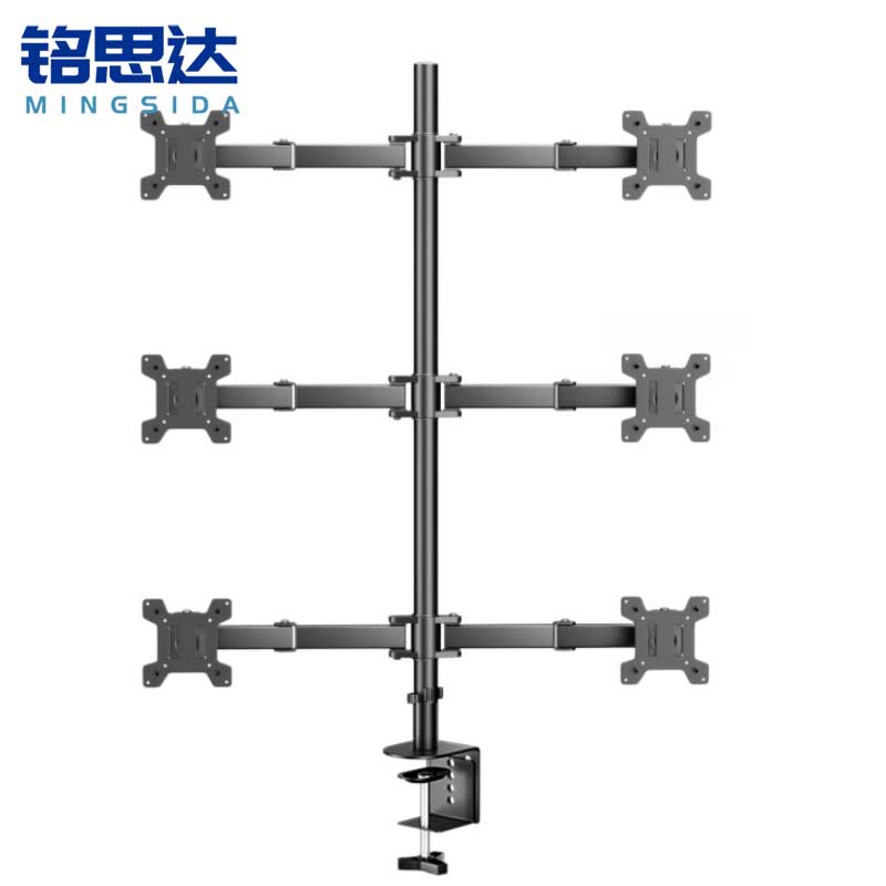 铭思达显示器支架六屏夹桌款个高清大图