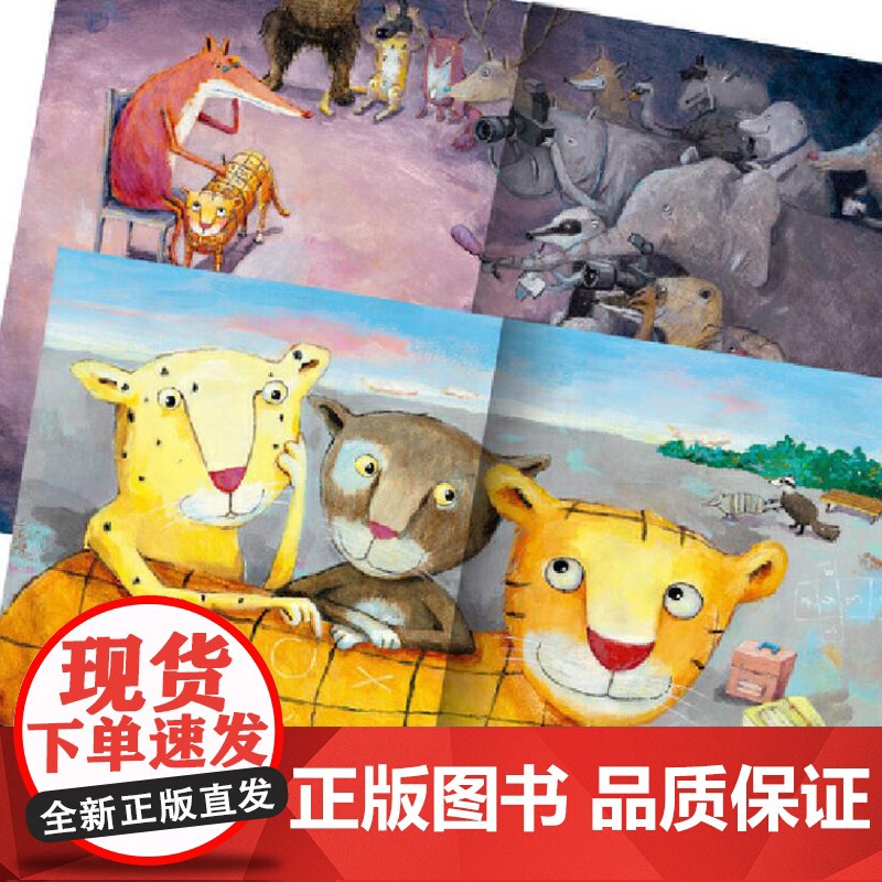 方格子老虎平装海豚绘本花园孩子安心做自己不管是横条纹还是竖条纹适合3岁以上正版童书高清大图