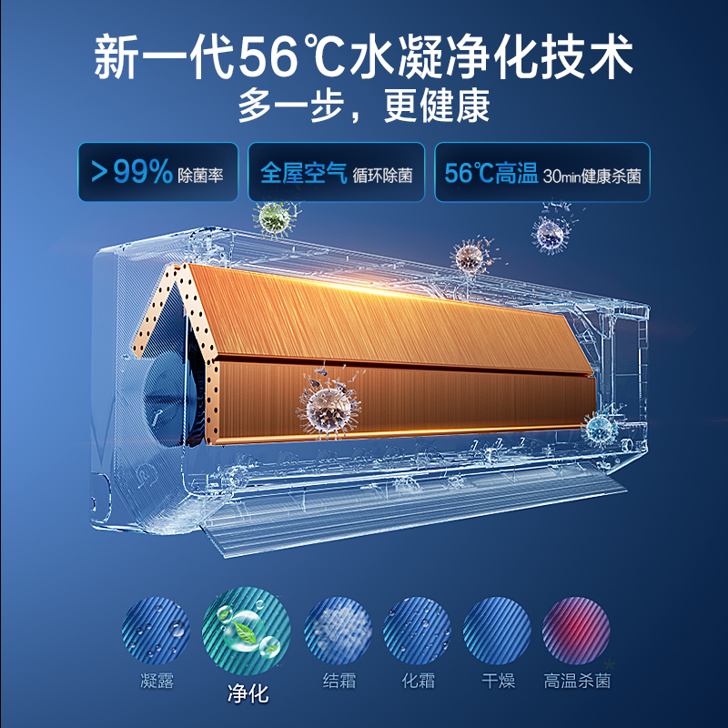 [格力官方旗舰店]格力空调云佳Pro新能效大一匹变频空调挂机KFR-26GW/NhMa1BG冷暖家用低音 新一级能效高清大图