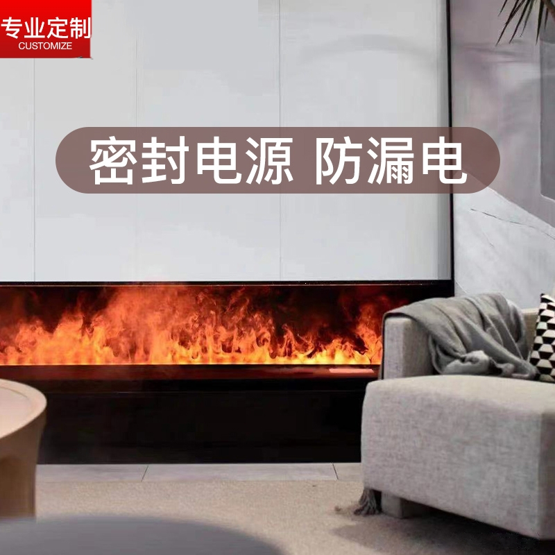 定制3d雾化壁炉仿真火焰嵌入式家用客厅电视柜装饰蒸汽电子壁炉加湿器