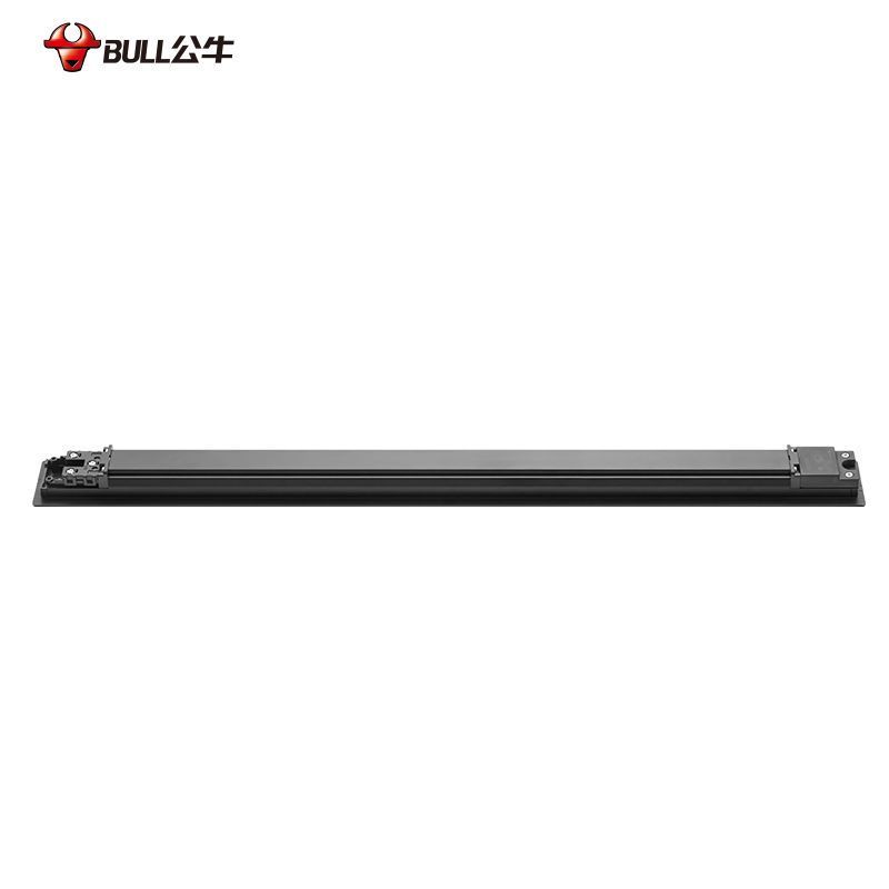 公牛(bull)GQ1AW迷你款[黑色嵌入式]60cm+2个五孔+USB暗装轨道插座嵌入式餐边柜内嵌排插超薄移动滑轨插排