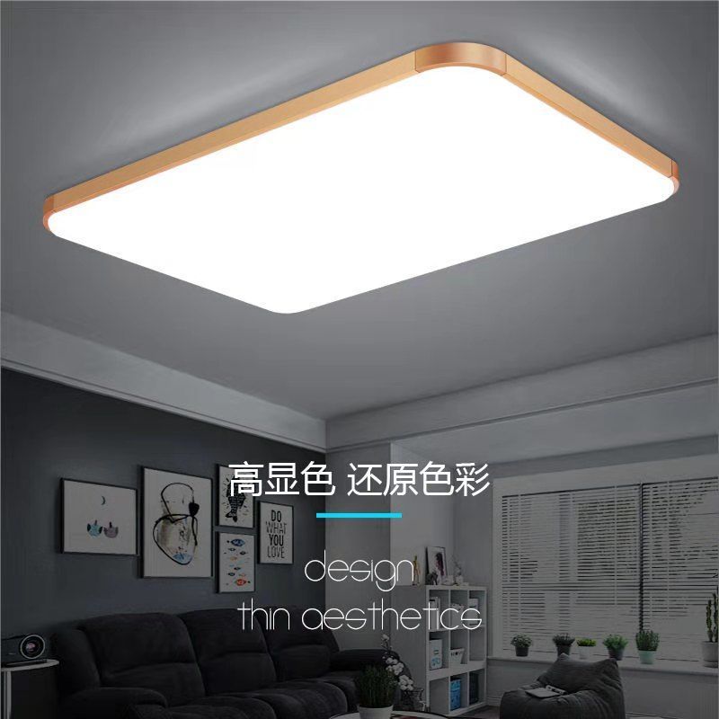 金色新苹果 30*30高亮白光24W led吸顶灯客厅灯饰现代简约长方形大灯家用大厅房间卧室灯具大全