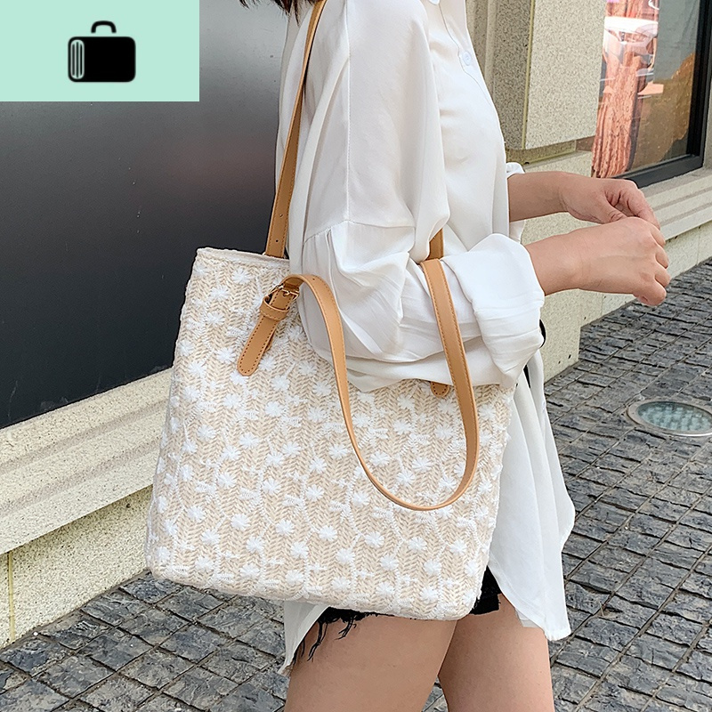 夏天时尚大包包女2020新款网红百搭ins时尚大容量单肩蕾丝托特包NEW LAKE女士单肩包