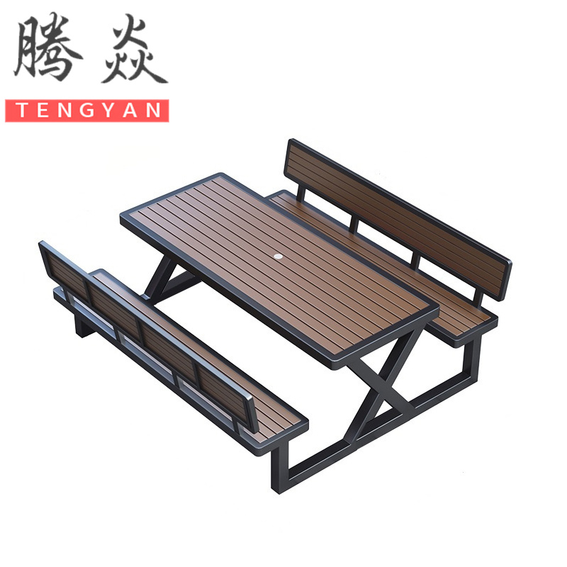腾焱连体桌椅高清大图