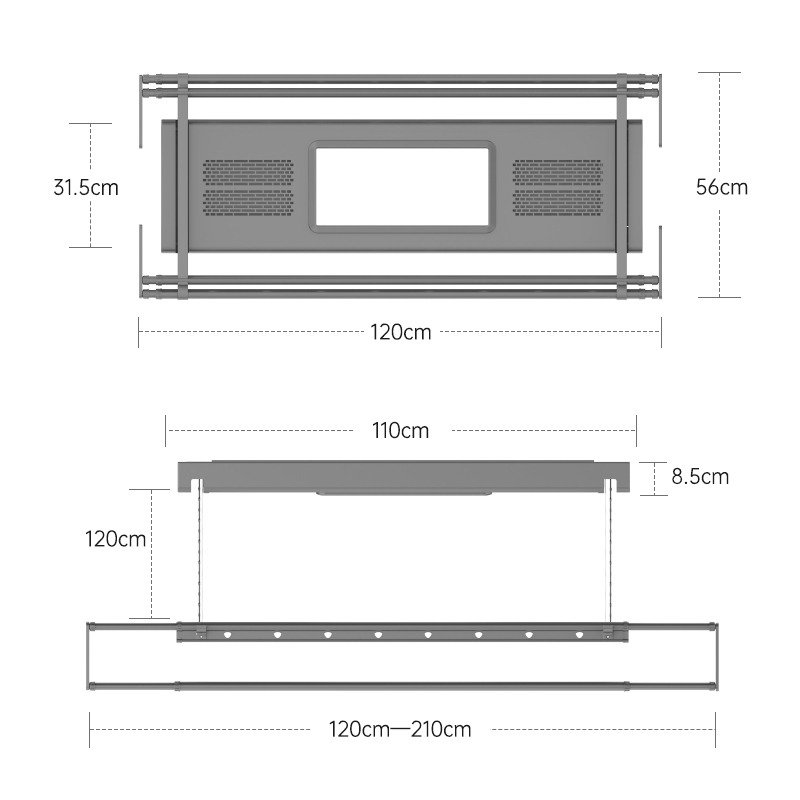 顶固(TopStrong)电动晾衣架P35 烘干消毒语音智控晾衣架风干烘干消毒杀菌强力承重