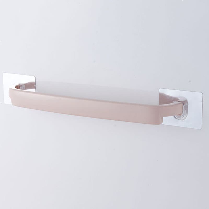 毛巾架免打孔挂毛巾拖鞋架子卫生间置物架墙上挂钩浴室鞋架收纳架 浅粉【两个装】 大号图片