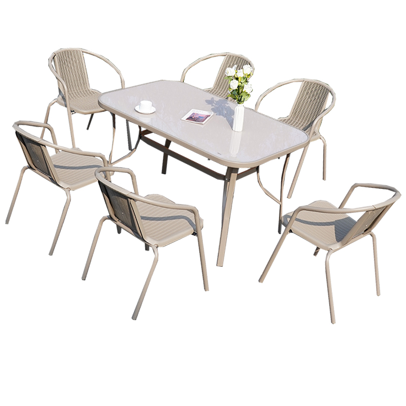 翼澜 户外桌椅 6椅 套高清大图