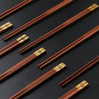 鸡翅木筷防滑实木抗菌抑菌筷子耐高温高颜值家用高档木筷快子