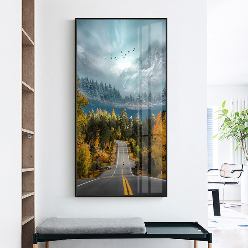 乔迁礼品现代简约玄关装饰画走廊过道挂画进墙壁画现代简约轻奢风景画