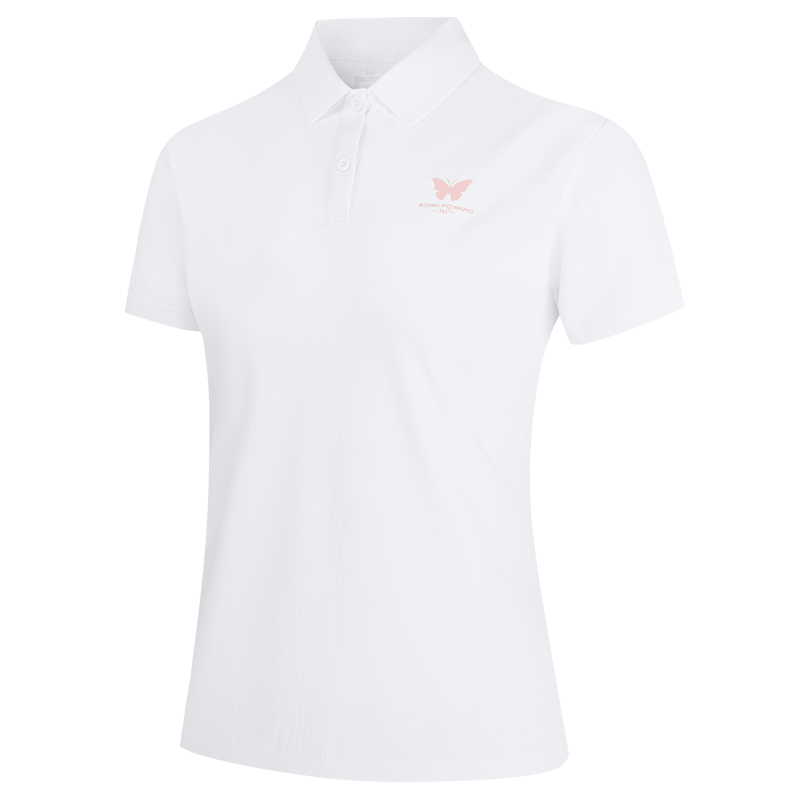 361°翻领T恤女夏季新款速干瑜伽健身运动服女士透气轻薄POLO衫662524105V 本白 XL