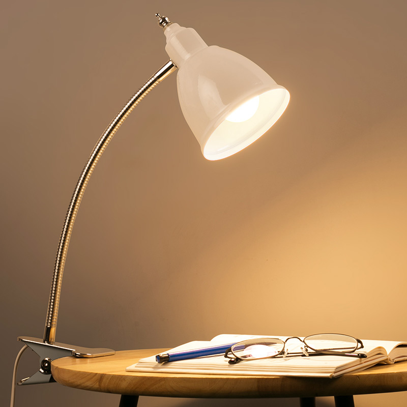 闪电客夹子台灯led灯小学生书桌灯宿舍寝室床头灯可夹式调光阅读灯