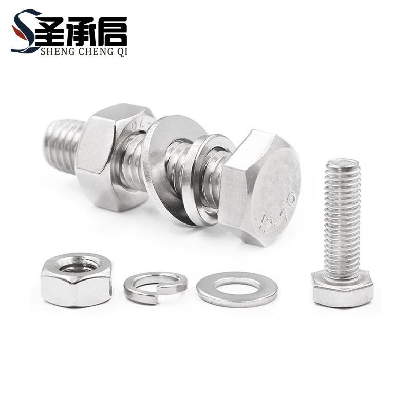 圣承启 不锈钢外六角螺丝 M6*55mm套图片