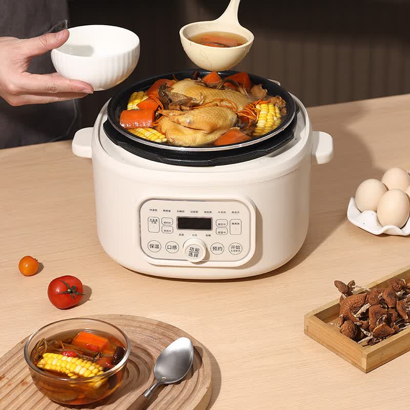 尚朋堂智能电压力锅4L家用多功能煲汤煮饭高压锅 S-YL407TW 云峰白 4L高清大图