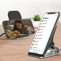 ESCASE苹果X/Xs无线充电器双线圈快充桌面手机支架iPhone8/8Plus/三星S9/8/7/S6 edge通用