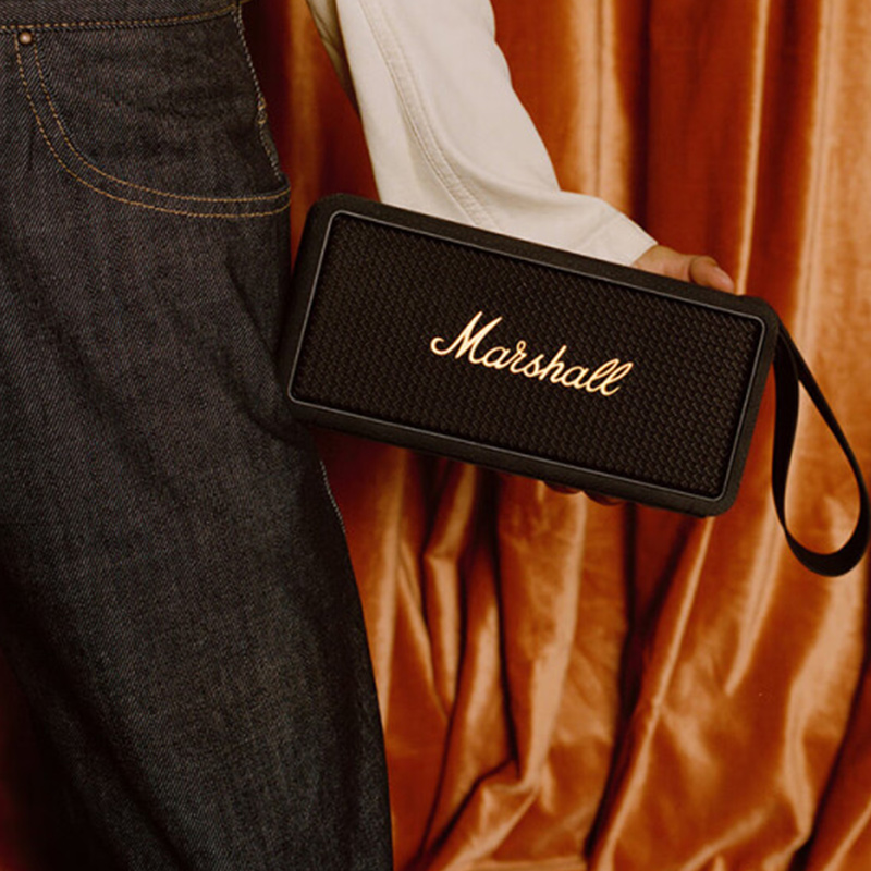MARSHALL(马歇尔)MIDDLETON音箱便携式无线蓝牙家用户外防水音响 黑金色高清大图