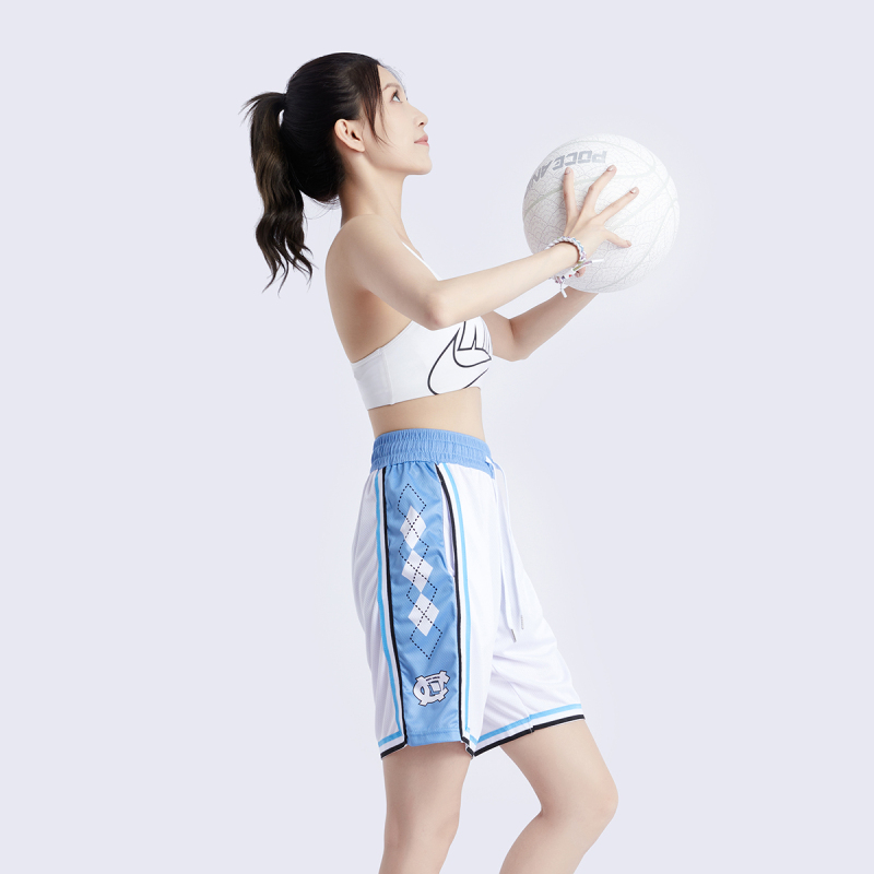 美式l篮球短裤女夏季新款NCAA北卡配色五分裤宽松显瘦休闲裤i潮